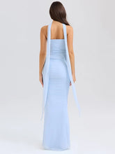 BXOXO  Sexy Two Piece Sets Women Neckerchief Strapless Crop Tops And Maxi Skirt Sets Sexy Club Party Skirt Two Piece Sets